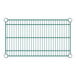 A green metal grid shelf by Regency.