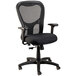 A black Eurotech office chair with a black mesh back.