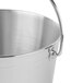 A Clipper Mill stainless steel serving bucket with a handle.