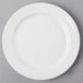 A Libbey Basics bright white porcelain plate with a medium white rim.