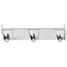A stainless steel Matfer Bourgeat wall mounted utensil holder rack with 3 hangers.