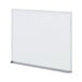 A white Universal melamine dry-erase board with a metal frame.
