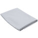 A folded square of gray poly/cotton blend table cover on a white background.