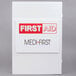 A white Medique first aid cabinet.