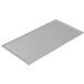 A natural cast aluminum rectangular cooling platter with a white background.