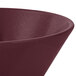 A Tablecraft maroon speckle serving bowl with a dark red rim.