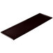 A Tablecraft Midnight Speckle cast aluminum half long rectangular cooling platter with a dark brown finish.