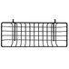 A black Metro storage basket for wire shelving.