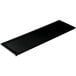 A black rectangular Tablecraft cooling platter with a long white handle.