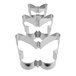 A set of Ateco stainless steel butterfly cookie cutters.