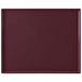 A maroon speckled rectangular cast aluminum cooling platter with a dark brown border.