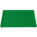 A green rectangular cast aluminum Tablecraft cooling platter.