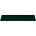 A hunter green and white rectangular cast aluminum platter with a logo on it.