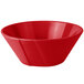 A red Tablecraft cast aluminum serving bowl.