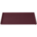 A maroon speckled rectangular cast aluminum cooling platter on a white background.