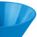 A Tablecraft sky blue cast aluminum serving bowl.