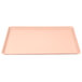 A pink rectangular Cambro dietary tray.