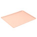 A light peach Cambro dietary tray on a white background.