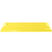 A yellow rectangular cast aluminum platter with flared edges.