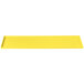 A yellow rectangular cast aluminum cooling platter with a white border.