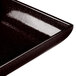 A Tablecraft midnight speckle cast aluminum rectangular platter with a flared edge.