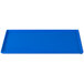 A blue rectangular Tablecraft cooling platter.