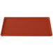 A copper rectangular cast aluminum cooling platter on a white background.