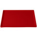 A red rectangular cast aluminum cooling platter with a white border.