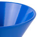 A close up of a cobalt blue Tablecraft serving bowl.