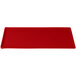 A red rectangular cast aluminum tray.