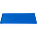 A blue rectangular cast aluminum tray with white speckles on a white background.