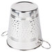 An American Metalcraft stainless steel wine bucket with hammered rings and a handle.