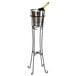 An American Metalcraft stainless steel wine bucket holding a champagne bottle.