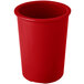 A red plastic container with a white background.