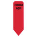 A white rectangular Redi-Tag dispenser with red arrow page flags and the words "Firmar Aqui" in black.