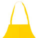 A yellow Cordova polyester dishwasher apron with a strap and pocket.