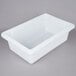 A white plastic Choice food storage box with a lid.