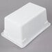 A Choice white plastic food storage box on a gray surface.