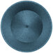A blue circular polyethylene basket with a pointy top.