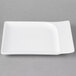 A white rectangular Schonwald china platter with a contoured edge.