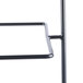 A gray powder coated iron square 3-tier riser with metal rods.