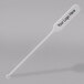 A clear plastic paddle stirrer with customizable black text.
