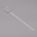 A clear rectangular plastic stirrer with a handle.