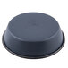A black Matfer Bourgeat non-stick round mini cake pan with a grey surface and text.