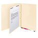 A Smead Manila file folder with a paper document inside.