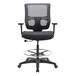 A black Eurotech office stool with a mesh back.