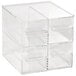 A Vollrath clear acrylic bread box with four drawers.