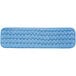 A blue Rubbermaid microfiber wet mop pad with a zigzag pattern.
