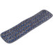 A Rubbermaid grey and blue microfiber wet mop pad with a blue and grey pattern.