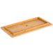 An American Metalcraft rectangular bamboo tray with square edges.